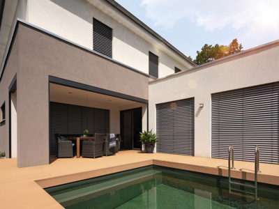 Neubau-Aufsetz Außenjalousie Neubau-Aufsetz-Außenjalousie